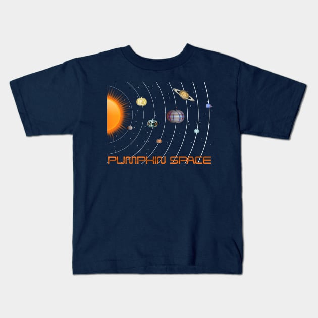 Pumpkin Solar System Pumpkin Space Kids T-Shirt by Lyrical Parser